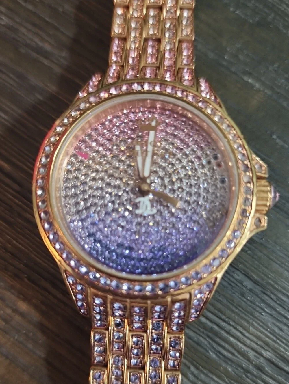 Juicy Couture Rose Gold Crystal Ombre Dial Bracelet Watch